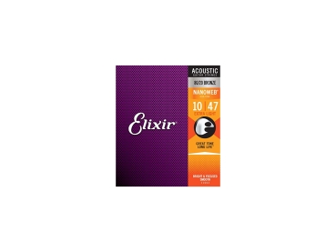 ELIXIR Saitensatz für Westerngitarre, Extra Light, 80/20 Bronze NANOWEB®, 010-047